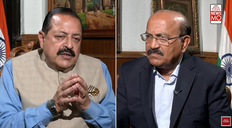Union Minister Dr Jitendra Singh in a special interview to Raj Chengappa of India Today magazine. Union Minister Dr Jitendra Singh in a special interview to Raj Chengappa of India Today magazine.