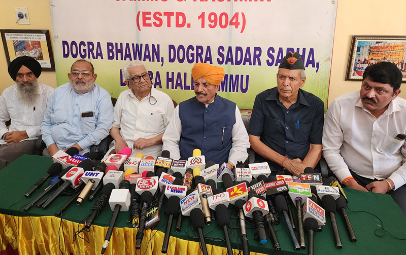 Gulchain Singh Charak talking to media persons on Saturday. — Excelsior/Rakesh Gulchain Singh Charak talking to media persons on Saturday. — Excelsior/Rakesh