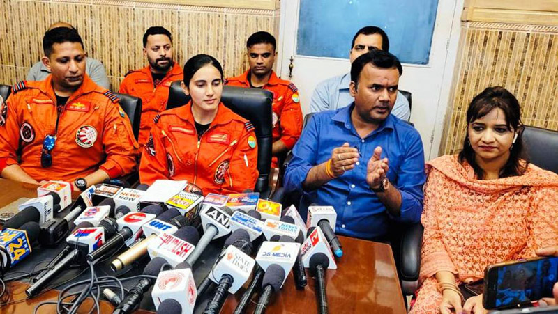 Directorate of Tourism and IAF officers addressing press conference on Wednesday. Directorate of Tourism and IAF officers addressing press conference on Wednesday.