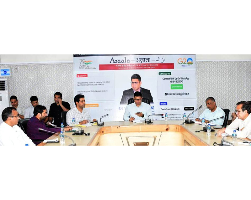 DC Rajouri chairing a meeting. DC Rajouri chairing a meeting.