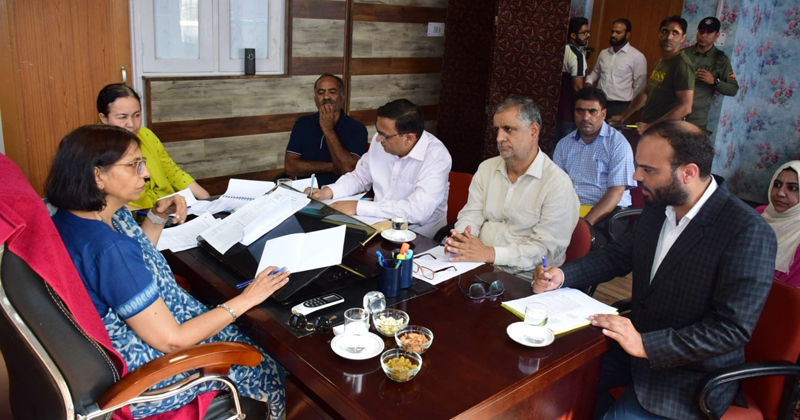 Union Secretary chairing a meeting at Budgam. Union Secretary chairing a meeting at Budgam.