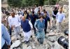 Prime Minister Narendra Modi and world leaders pay homage at Mahatma Gandhi's memorial Rajghat on the final day of the G20 Summit, in New Delhi, on Sunday. (UNI)