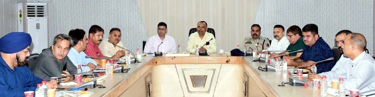 CEO Pandurang Kondbarao Pole along with Deputy Commissioner Vikas Kundal chairing a meeting. CEO Pandurang Kondbarao Pole along with Deputy Commissioner Vikas Kundal chairing a meeting.