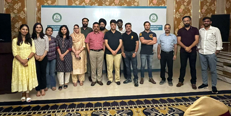 Surgeons from GMC Jammu posing together after attending a live surgical workshop. Surgeons from GMC Jammu posing together after attending a live surgical workshop.