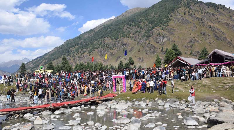 Tourists during Warwan Festival in Kishtwar district. Tourists during Warwan Festival in Kishtwar district.
