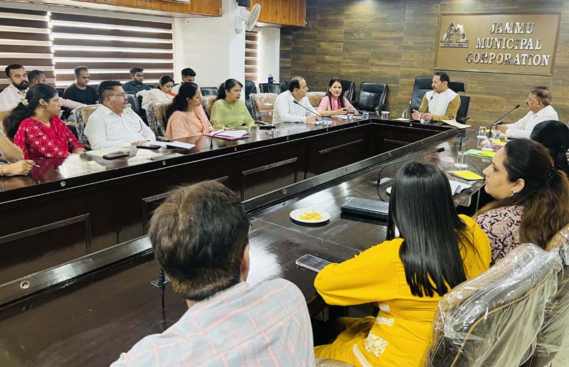 Dy Mayor, Baldev Singh Billawaria chairing a Standing Committee meeting at Jammu on Saturday. Dy Mayor, Baldev Singh Billawaria chairing a Standing Committee meeting at Jammu on Saturday.