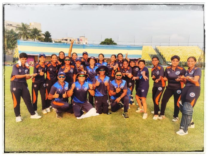 J&K Women's U-19 Cricket team posing for photograph. J&K Women's U-19 Cricket team posing for photograph.