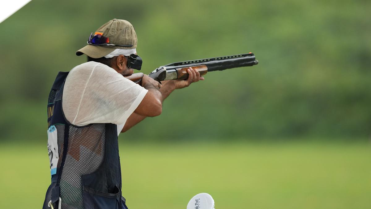 PTI09_30_2023_000027B Indian shooter Zoravar Singh Sandhu competes in the 19th Asian Games, in Hangzhou, China