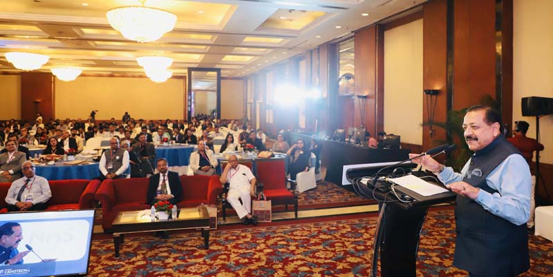 Union Minister Dr Jitendra Singh delivering the Inaugural Address at 8th Annual International Healthcare Technology Conference at New Delhi on Saturday. Union Minister Dr Jitendra Singh delivering the Inaugural Address at 8th Annual International Healthcare Technology Conference at New Delhi on Saturday.