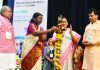President Droupadi Murmu lighting the ceremonial lamp to inaugurating an International Research Conference on ‘From research to impact: Towards Just and Resilient Agri-Food Systems’, being hosted by CGIAR GENDER Impact Platform and the Indian Council of Agricultural Research (ICAR), in New Delhi on Monday. (UNI)