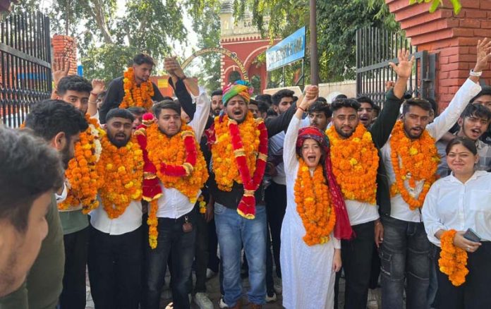 ABVP office bearers for GGM Science College Jammu unit.