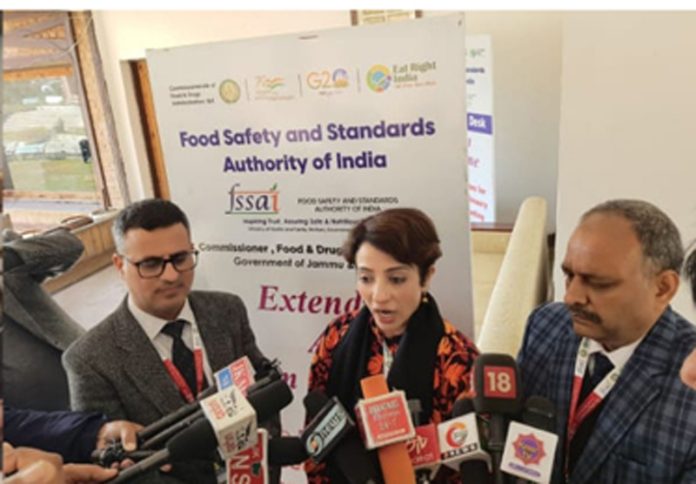 CEO FSSAI interacting with media.