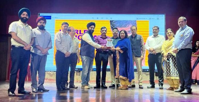 Polio Warriors being honoured by Rotary Club Jammu Tawi during an event at GCW Parade Jammu on Sunday.