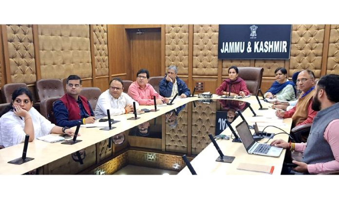 Commissioner Secretary (IT) Prerna Puri chairing a meeting.