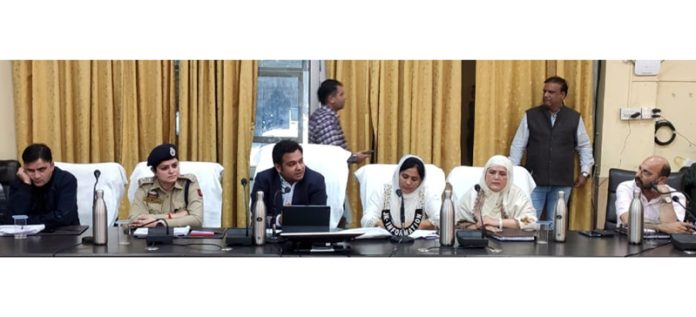 Revenue Secretary chairing a meeting at Ramban.