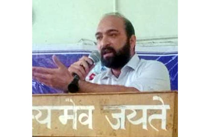 A dignitary addressing the DDOs of the Higher Secondary Schools during an outreach program conducted by the Income Tax Department in Jammu on Wednesday.