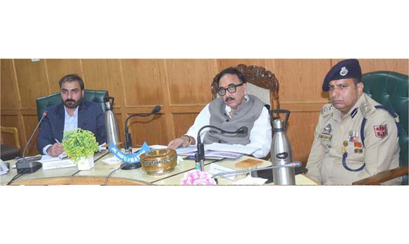 Union Minister chairing a meeting on Saturday. Union Minister chairing a meeting on Saturday.