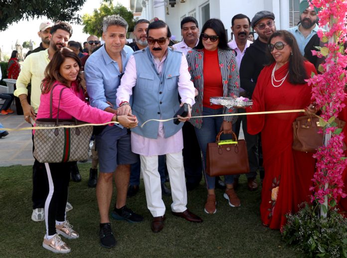 Ajatshatru Singh inaugurating ‘The Runway Diaries’ event at Amar Mahal Palace in Jammu on Sunday.