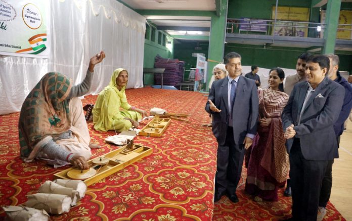 Guests visiting handicrafts & handloom exhibition by Gandhian Centre at JU on Wednesday. -Excelsior/Rakesh Guests visiting handicrafts & handloom exhibition by Gandhian Centre at JU on Wednesday. -Excelsior/Rakesh