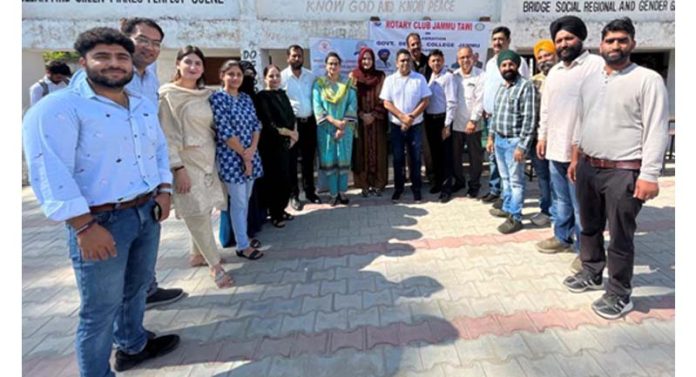 Dr Azhar Malik along with his team during a dental camp at GDC Sidhra, Jammu. Dr Azhar Malik along with his team during a dental camp at GDC Sidhra, Jammu.