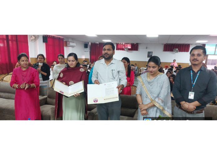 Officials of IPCA and DDC Bari Brahmana during a function on Friday.