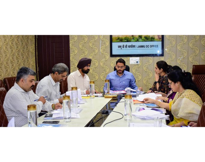 DC Jammu chairing a meeting at Jammu.