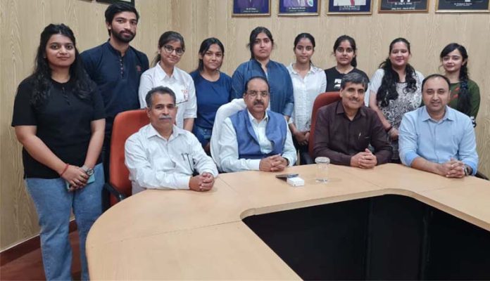 SKUAST Jammu Vice-Chancellor with the students who have been selected for internship at Western Sydney University, Australia.