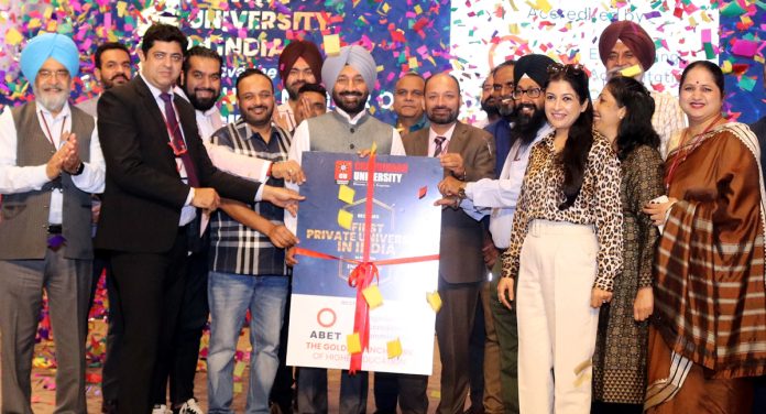 CU Chancellor Satnam Singh Sandhu getting prestigious Accreditation Board for Engineering and Technology (ABET) programmes. CU Chancellor Satnam Singh Sandhu getting prestigious Accreditation Board for Engineering and Technology (ABET) programmes.