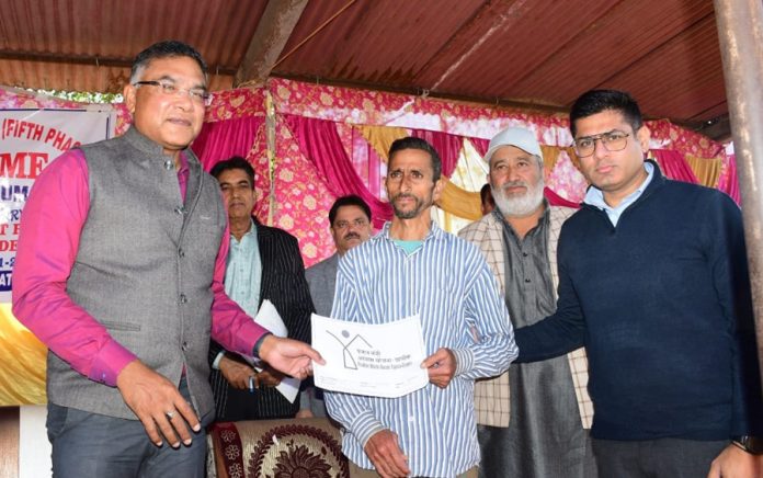 Shailendra Kumar during visit to Patrara Panchayat on Tuesday.