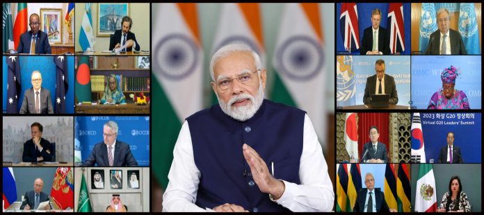 PM inaugural statement at the Virtual G20 Summit on November 22, 2023.