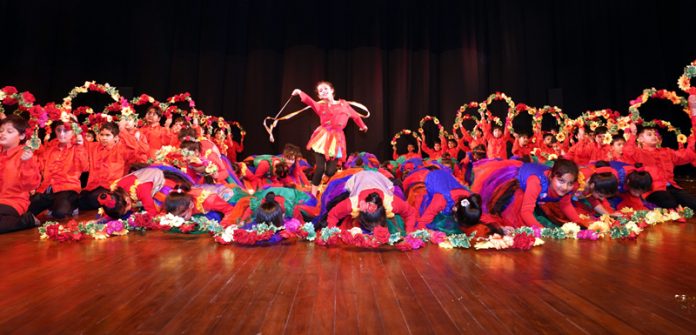 Students of Heritage School performing dance during Annual Day on Tuesday.