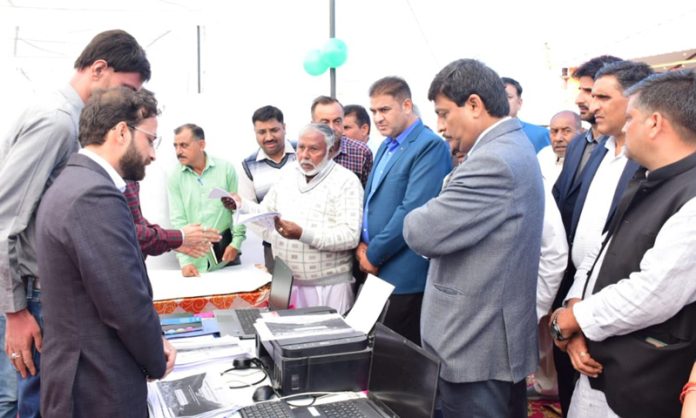 Chief Secretary Dr Arun Kumar Mehta during visit to panchayat Flora Nagbani on Wednesday.