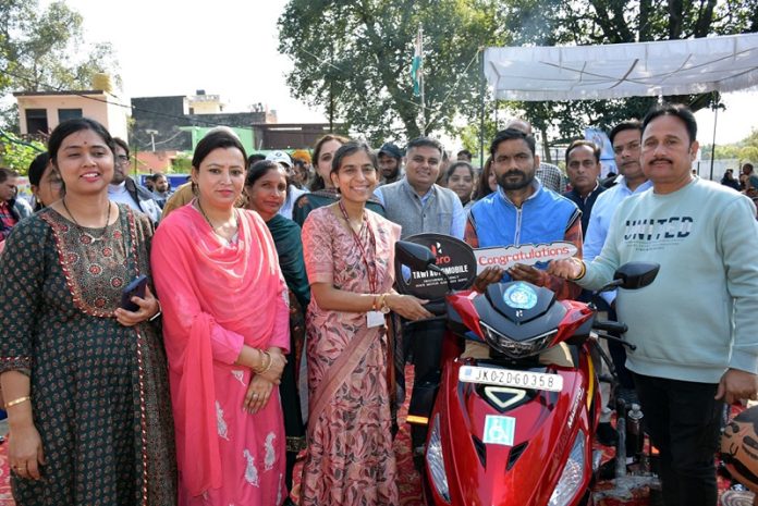 Union Joint Secretary AYUSH Kavita Garg during visit to PG Boys Tribal Hostel at Jammu on Monday.