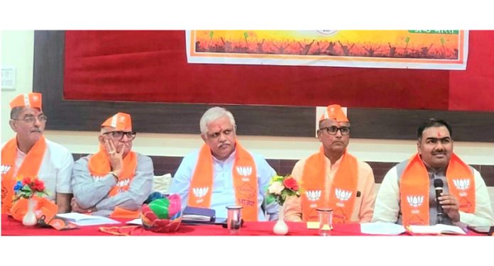 BJP National Organizational Secretary, BL Santosh, interacting with party cadre in Dausa District of poll-bound Rajasthan on Saturday.