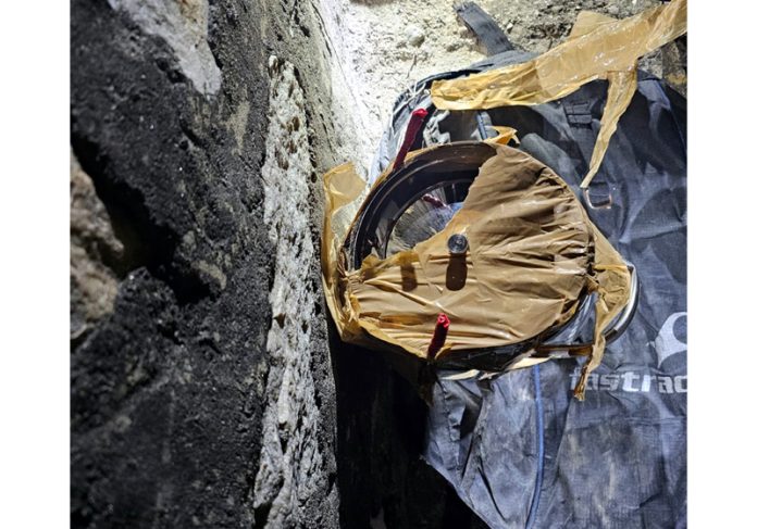 An IED recovered near Dul Hasti power project in Kishtwar on Monday evening. An IED recovered near Dul Hasti power project in Kishtwar on Monday evening.
