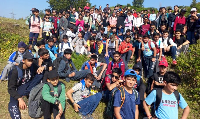 Group of trekkers during a trek on Saturday. Group of trekkers during a trek on Saturday.