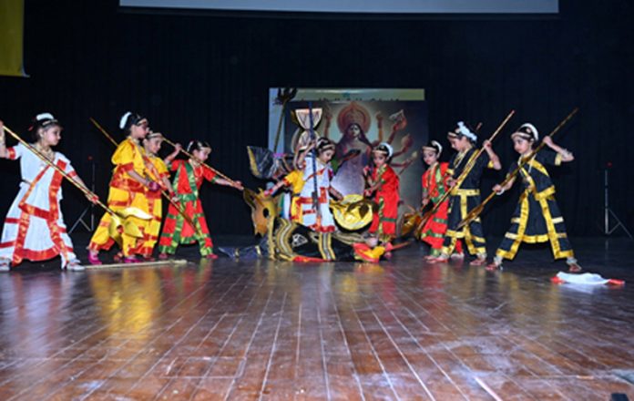 Students of IDPS presenting cultural items during annual day. Students of IDPS presenting cultural items during annual day.