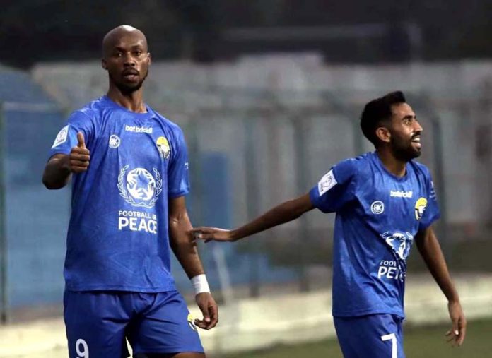 Players in action during Football match on Thursday.