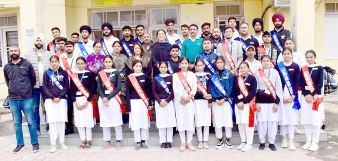 Elected Students posing for group photograph.
