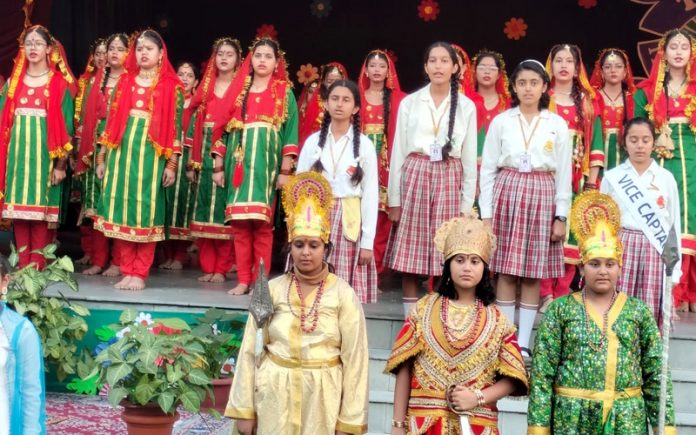 Students of Presentation Convent School, Jammu presenting cultural performance during Annual Day function. Students of Presentation Convent School, Jammu presenting cultural performance during Annual Day function.