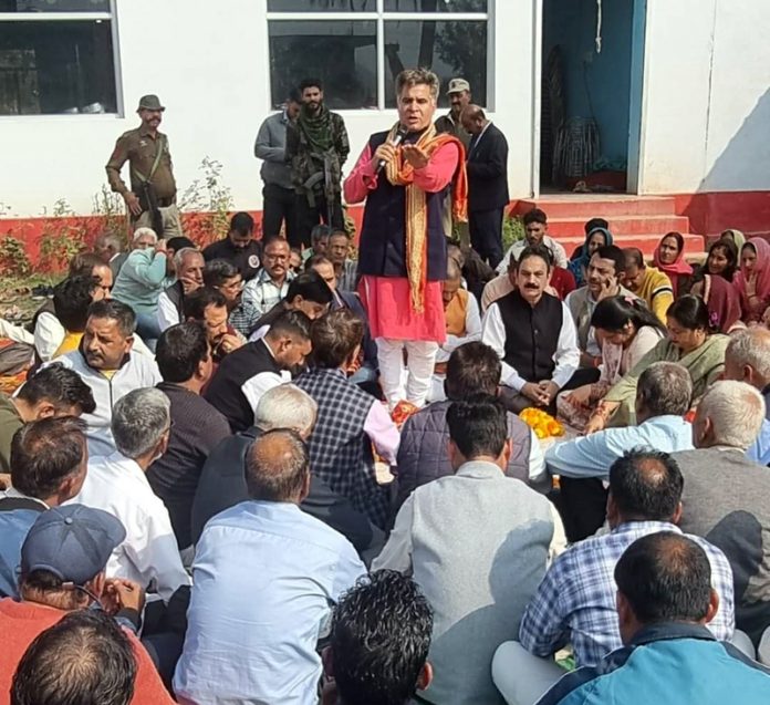 BJP J&K UT president, Ravinder Raina addressing a party programme in Udhampur on Thursday. BJP J&K UT president, Ravinder Raina addressing a party programme in Udhampur on Thursday.