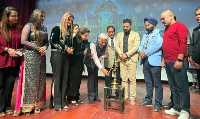 BJP leader, Sham Lal Sharma inaugurating grand finale of ‘Duggar Virsa’ at Jammu on Tuesday.