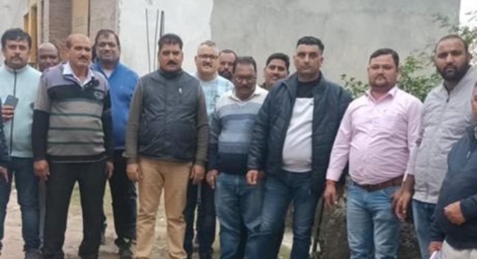 The officials of JPDCL during an inspection drive in Jammu on Wednesday.