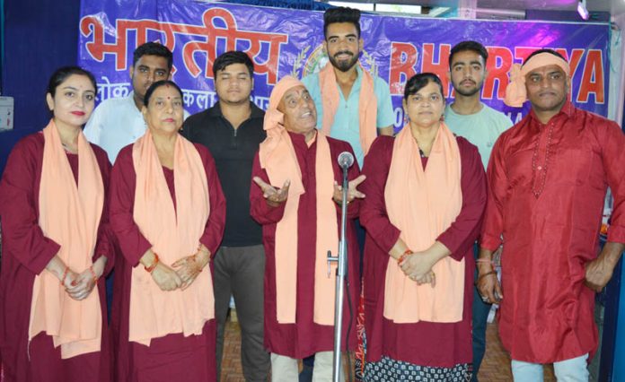 BLSKS artists during a musical play at Jammu on Friday.