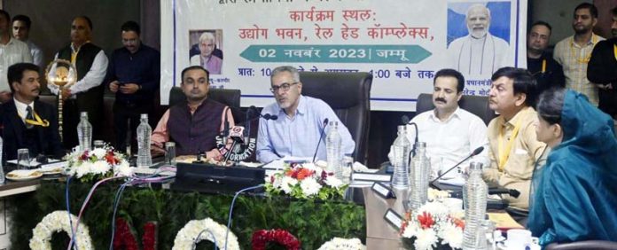 Union Secretary at an awareness prog. - Excelsior/Rakesh