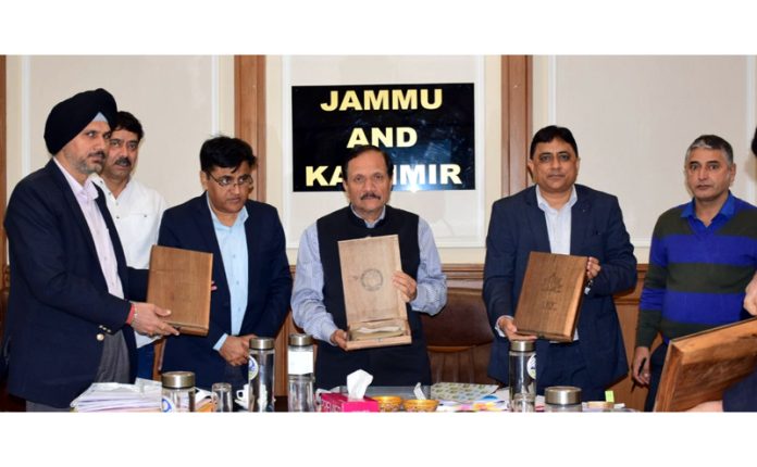 Advisor Bhatnagar during a Joint BoDs meeting of JKHC, JKHDC in Jammu. Advisor Bhatnagar during a Joint BoDs meeting of JKHC, JKHDC in Jammu.