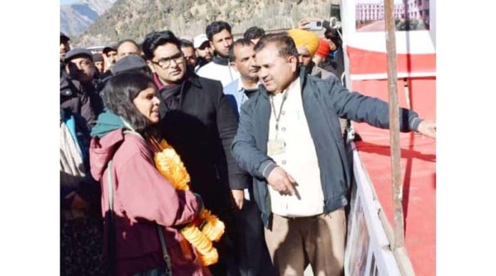 Additional Secretary PMO Punya Salila Srivastava during visit to Gurez on Thursday. Additional Secretary PMO Punya Salila Srivastava during visit to Gurez on Thursday.