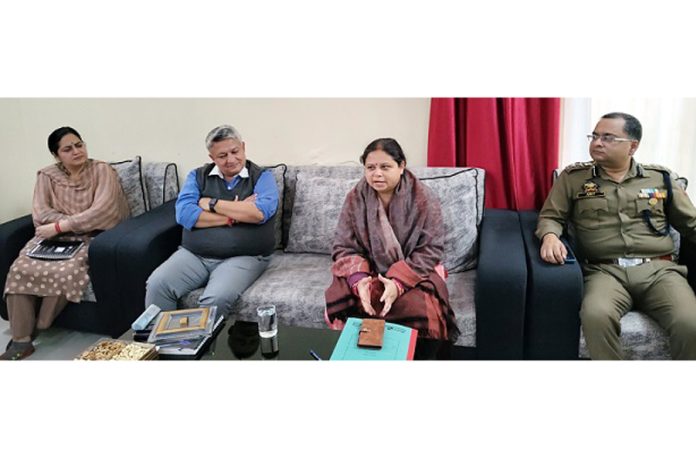 Director Ministry of Tribal Affairs GoI Sangeeta Gupta chairing a meeting on Saturday. Director Ministry of Tribal Affairs GoI Sangeeta Gupta chairing a meeting on Saturday.