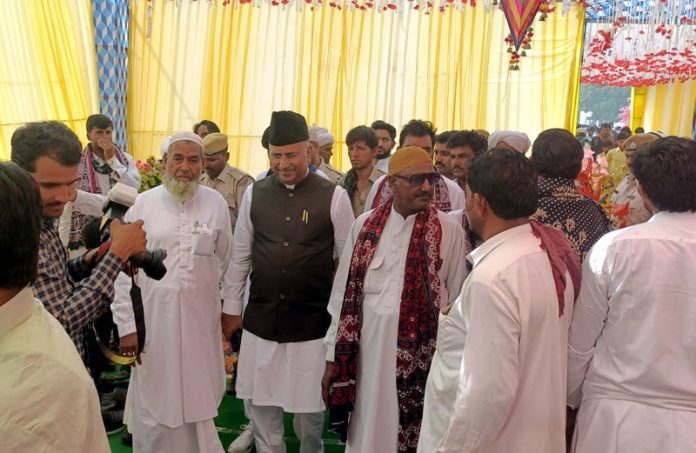 BJP MP, (RS) Gulam Ali Khatana during campaigning in Pokhran Assembly segment in Rajasthan on Saturday. BJP MP, (RS) Gulam Ali Khatana during campaigning in Pokhran Assembly segment in Rajasthan on Saturday.