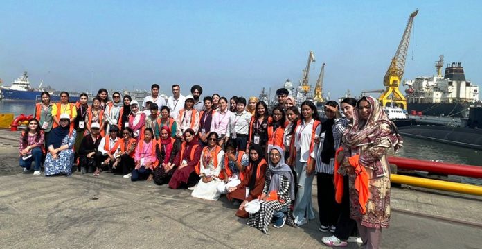 J&K students visit Mumbai Naval Base, Dockyard, witness maritime wonders on day-5 of College on Wheels. J&K students visit Mumbai Naval Base, Dockyard, witness maritime wonders on day-5 of College on Wheels.